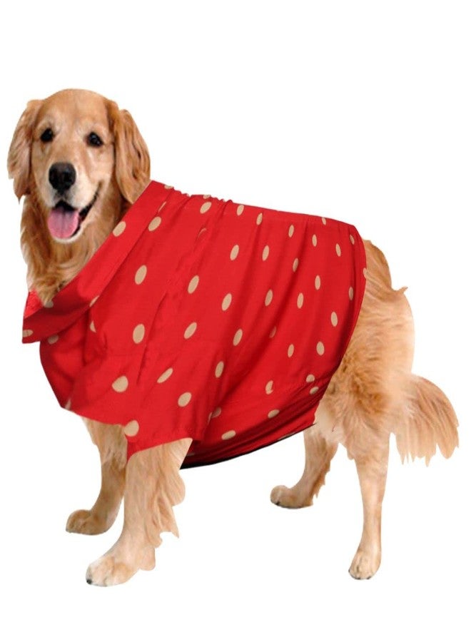 Sage Square Funky Soft Material Dog Shirt | Cool/Funky Print Pet | Soft Light Weight | Comfortable & Breathable Dog Clothing | Trendy Vest Outfit (XXXLarge - 30 inch) (Polka Red) - Image 1